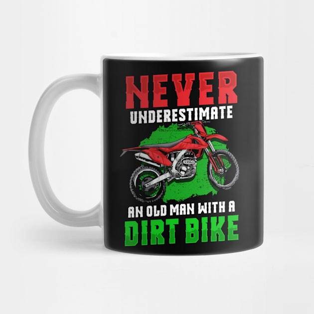 Dirt Bike Motocross Old Man by KAWAIITEE